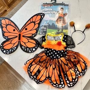 Butterfly Costume - 12-24 months - Orange & Black